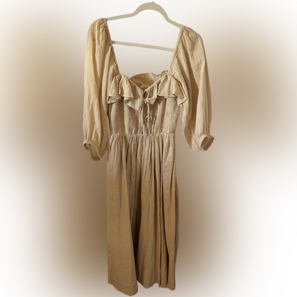 Free People Cream Textured Knit